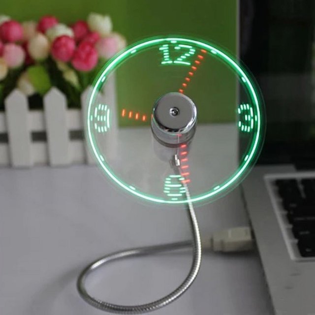 Mini ventilador USB flexible, ventilador de carga de 1 pieza con LED para cargador de computadora portátil PC