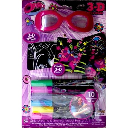 Tivity Center - Optrix 3-D Tivities 3-D Velvet Poster Art and 3-D Glasses 20167