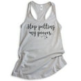 thumbnail image 1 of Stop Petting My Peeves Tank Top, Ladies Racerback Tank Top, Funny Saying Tank, Annoyed Tank, Silver Gray, Medium, 1 of 3