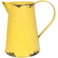 thumbnail image 2 of Yellow Metal Flower Vase Vintage Jug Pitcher Rustic Shabby Chic Decor Farmhouse Kitchen Home Decor, 2 of 5
