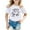 White, variant on Little Girl'S T Shirt Kid Graphic Round Neck Short Sleeve Girls Athletic Tops Size 8-9T
