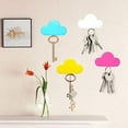thumbnail image 6 of Magnetic Key Holder, ABS + Magnet Cloud Shape Novelty Cute Home Decorations to Securely Hang Multiple Keys and Keychain Perfect for Installation in Hallways Kitchens or Bedrooms, White, 6 of 7