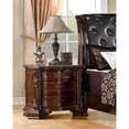 thumbnail image 6 of Cheston Traditional 3 Drawer Solid Wood Nightstand in Brown Cherry Set of 2, 6 of 7