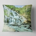 thumbnail image 2 of Designart Maeyar Waterfall - Landscape Photography Throw Pillow - 18x18, 2 of 5