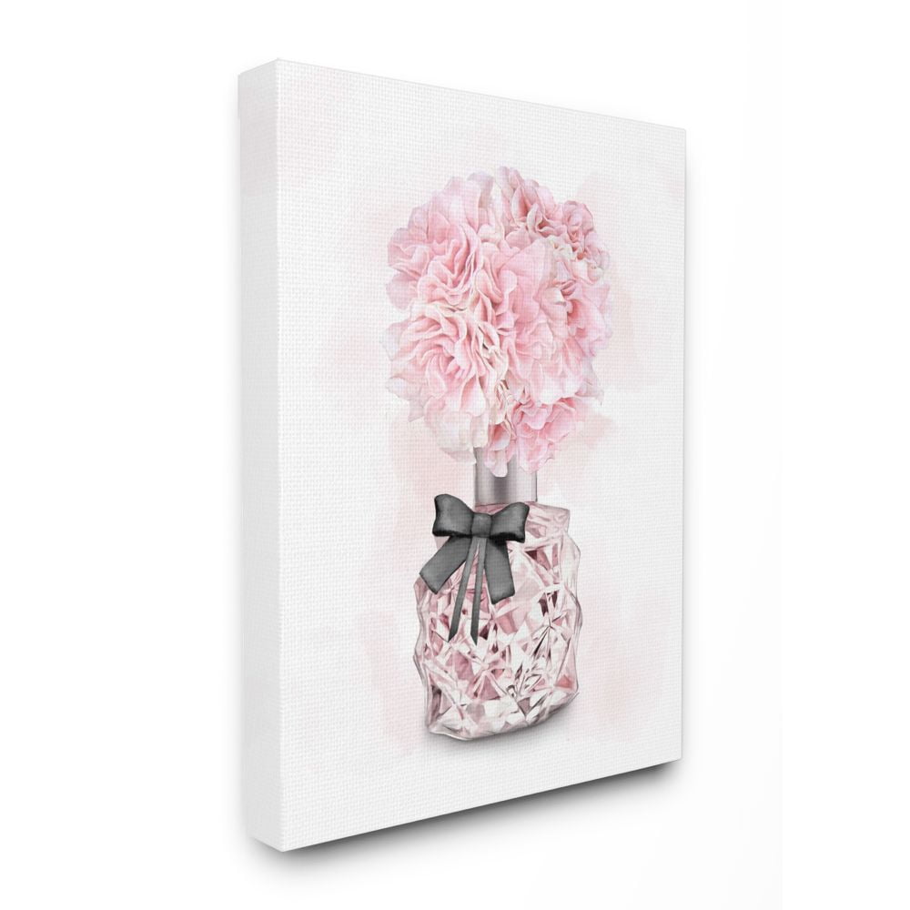 Stupell Industries Pink Flower Perfume Glam Fashion Design Canvas Wall
