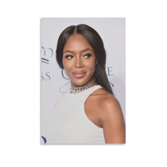 Naomi Campbell Poster London Supermodel Fashion Beauby Black Pearl Canvas Wall Art Poster Decorative Bedroom Modern Home Print Picture Artworks Posters 08x12inch(20x30cm)