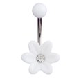 thumbnail image 1 of Joyería piercing del cuerpo del acero inoxidable de la barra del anillo del ombligo del vientre de la flor de moda, 1 of 8