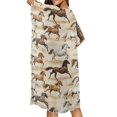 thumbnail image 4 of HELLHERO Running Horses Bathing Suit Cover Up Polyester Casual Free Size Long Kimono Swimsuit Cover Up for Women, 4 of 6