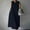 Dark Blue Womens Sleeveless Round-Neck Dress, variant on Summer Plus Size Cotton Linen Tank Top Dress with Pockets Shopping Wear for Women Comfy Loose Casual Straight Shift Dress Sleeveless Classic Solid House Dress Boat Neck Babydoll White 14