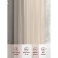 thumbnail image 6 of Beige Pure Color Sheer Curtains 96 Inch Length 2 Panels Set, Aesthetics Contemporary Modern Voile Window Treatment Semi Sheer Long Curtains Drapes for Bedroom/Living Room/Kitchen 52"x96"x2, 6 of 7