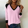 thumbnail image 2 of yillto Women's Basic Tops V Neck Shirts Casual Dressy Tunic Blouse Ladies Trendy Fall Fashion Outfits, 2 of 6