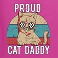 thumbnail image 2 of Proud Cat Daddy Cat Lover Unisex Crewneck Graphic Sweatshirt, Fuschia, X-Large, 2 of 5