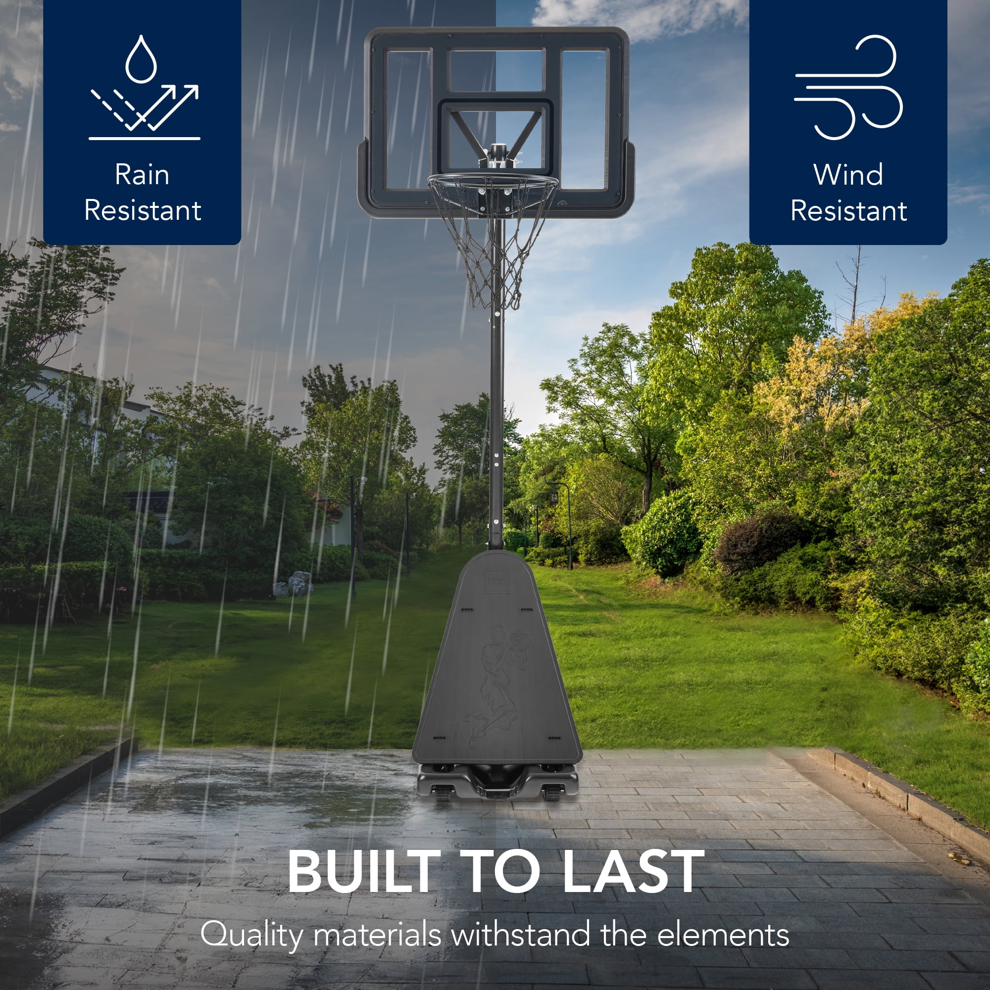Best Choice Products Adjustable 4.4-10ft Basketball Hoop, Portable Goal w/Shatterproof Backboard, Ball Return - Charcoal