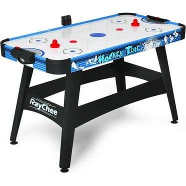 RayChee 54” Air Hockey Table, Indoor Powered Hockey Game Table w/2 Pucks, 2 Pushers, Digital LED Scoreboard, Powerful 12V Motor for Adults and Kids, Home Game Room, Easy Setup