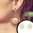 thumbnail image 2 of Jumpingount Pendientes circulares de remolino, regalo de aniversario, decoraciones para mujer, colgante para colgar en la oreja, pendiente colgante con Ropa, zapatos y accesorios Miscelánea 4755 Oro Jumpingount AP010229-04, 2 of 6
