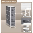 thumbnail image 3 of Armario estrecho Storage Tower Sorbus con 4 cajones, blanco/gris, 3 of 6