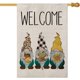 thumbnail image 1 of Bienvenido otoño leopardo búfalo cuadros gnomos avellana girasol casa bandera vertical doble tamaño, otoño acción de gracias vacaciones patio decoración al aire libre Adepaton WMZL-2109-2, 1 of 5