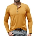thumbnail image 2 of KaLI_store Long Sleeve Shirts for Men Mens Long Sleeve Tee Shirts Workout Running Shirts Gym Tops Yellow,XL, 2 of 5