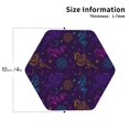 thumbnail image 2 of Lsque Colorful Snake Pattern 4" Drink Coasters Set of 4, PVC Leather Absorbent Coasters, Table Coaster Set Decorative Coffee Cup Coasters Housewarming Gift -Hexagon, 2 of 6