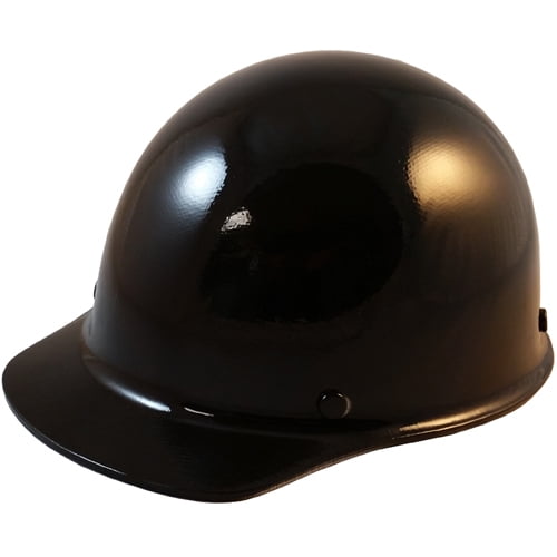 MSA Skullguard Cap Style Jumbo Size Hard Hat with Fas-Trac 3 Ratchet Suspension Custom Black Color