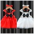 thumbnail image 2 of Hermosos vestidos para niñas disfraz de princesa niños verano sin mangas Mini vestido blanco rojo vestido de lunares ropa infantil diadema 6M Gao Jinjia LED, 2 of 2