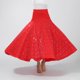 thumbnail image 2 of larga lentejuelas de traje estándar moderno de salón flamenco rojo Hugo Vestido de baile latino, 2 of 8