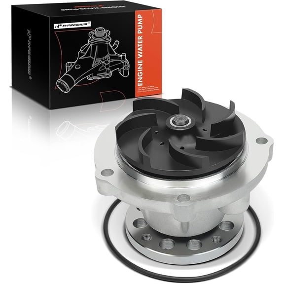 A-Premium Engine Water Pump with Gasket Compatible with Ford F-250/350/450/550 Super Duty 2004-2007 Excursion E-350 Club Wagon 2004-2005 E-350 Super Duty 2004-2010 E-450 Super Duty 2004-2008