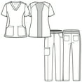 thumbnail image 4 of Maevn EON Sport Multi Pocket V-Neck Top & Comfy Full Elastic Waistband Pant Scrub Set, 4 of 5