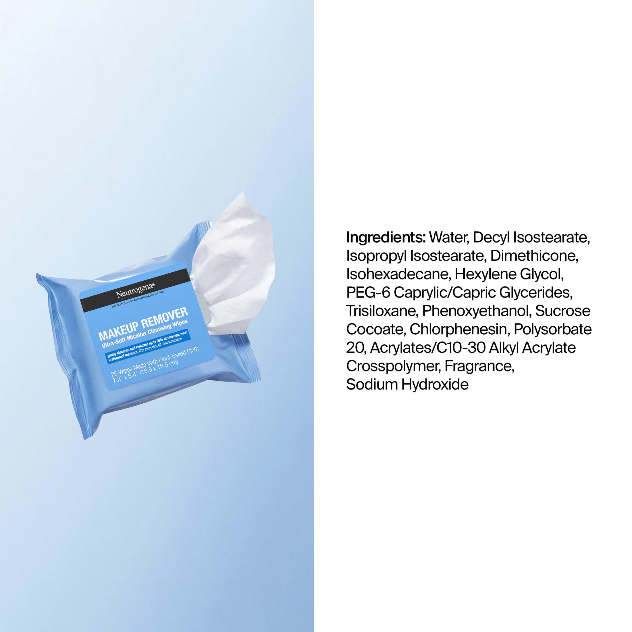 Neutrogena Makeup Remover Wipes, 2 Pack of 25 Count