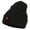 Black, variant on Mini Rocket Embroidered Long Beanie - Black OSFM
