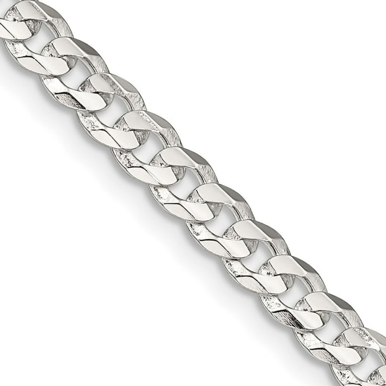 Beveled Curb Chain Necklace 8mm Wide Sterling Silver Beveled Curb Chain Necklace 8mm Wide Sterling Silver