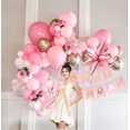 thumbnail image 2 of Kozee Pink Gold Balloon garland kit 135Pcs Pastel Pink and Gold white balloons for Girl 16/21th Birthday Party Minie mouse themed Decorations, 2 of 6