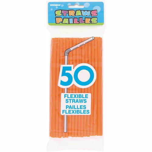 Pailles Flexibles en Plastique pour Boire 50Pcs