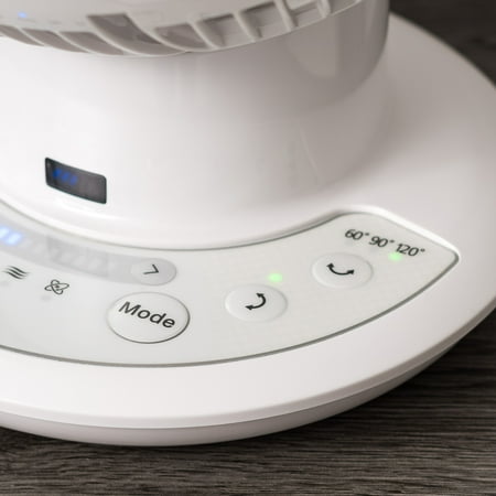 Woozoo - Compact Personal Oscillating Air Circulator Fan with Remote - 10 Speed with Timer - Large Room 470 ft² - White