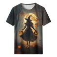 thumbnail image 5 of HOMBOM Vintage T Shirts for Women Crewneck Party Trendy Short Sleeve Breathable Festive Tees for Ladies Trendy Tops,S, 5 of 5