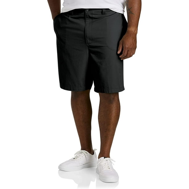 Big and Tall Essentials by DXL Men's WaistRelaxer Shorts, Black, 46W