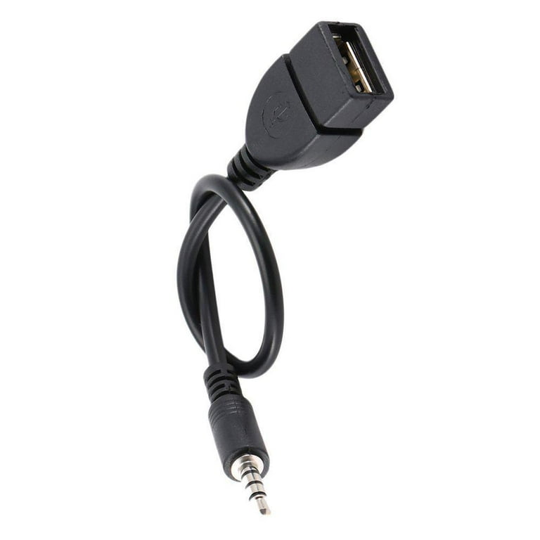 3.5mm Male Audio AUX Jack to USB 2.0 Type A Female Cable Adap OTG Converter  K7R3 