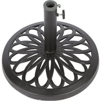 Trademark Innovations  Black/Brown Cast Iron Patio Umbrella Base Black