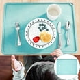 thumbnail image 2 of ​​BINGLI Non-Slip Silicone Kids Placemat 16x12 Inch - Baby Toddler Food Mats with Suction Base for Dining Table Setting, Learning to Eat Travel Kitchen Mat, 2 of 9