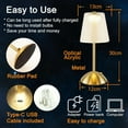 thumbnail image 6 of WE Cordless Lamp, Crystal+Dimmable+3 Colors Rechargeable Lamp, Touch Battery Operated Vintage Ambient Light for Kitchen/Bedroom/Bathroom Shower/Dining Table/Entryway/Hallway/Bar, 6 of 9