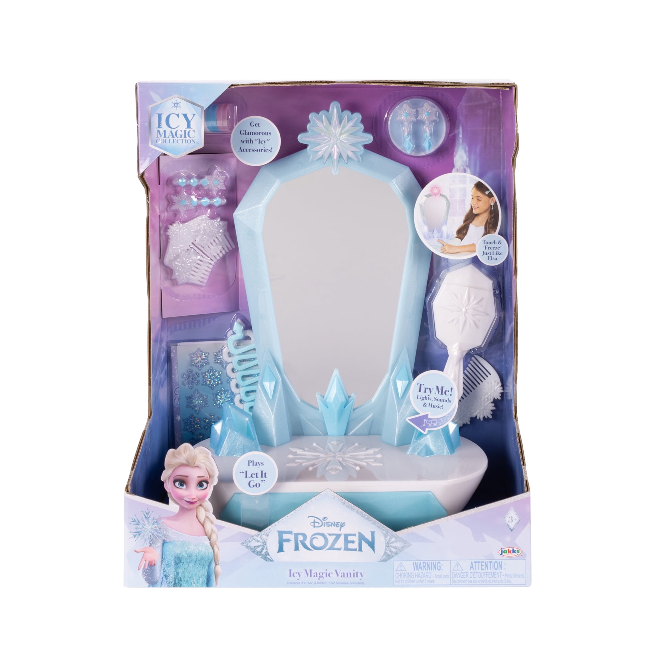 Disney Frozen Icy Magic Vanity with Hairbrush and Accessories