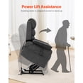 thumbnail image 4 of KFFKFF Power Lift Recliner Chair, Lift Chair with Heat and Massage for Elderly, Dual Motor Recliner Chair with 2 Anti-Fall Ropes, Infinite Position Adjustment Electric Recliner, 4 of 9