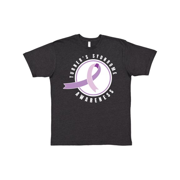 Inktastic Turners Syndrome Awareness with Purple Ribbon Badge T-Shirt