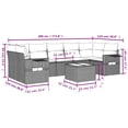 thumbnail image 2 of vidaXL Garden Sofa Set Grey PE rattan, powder-coated steel, tempered glass, 2 of 10