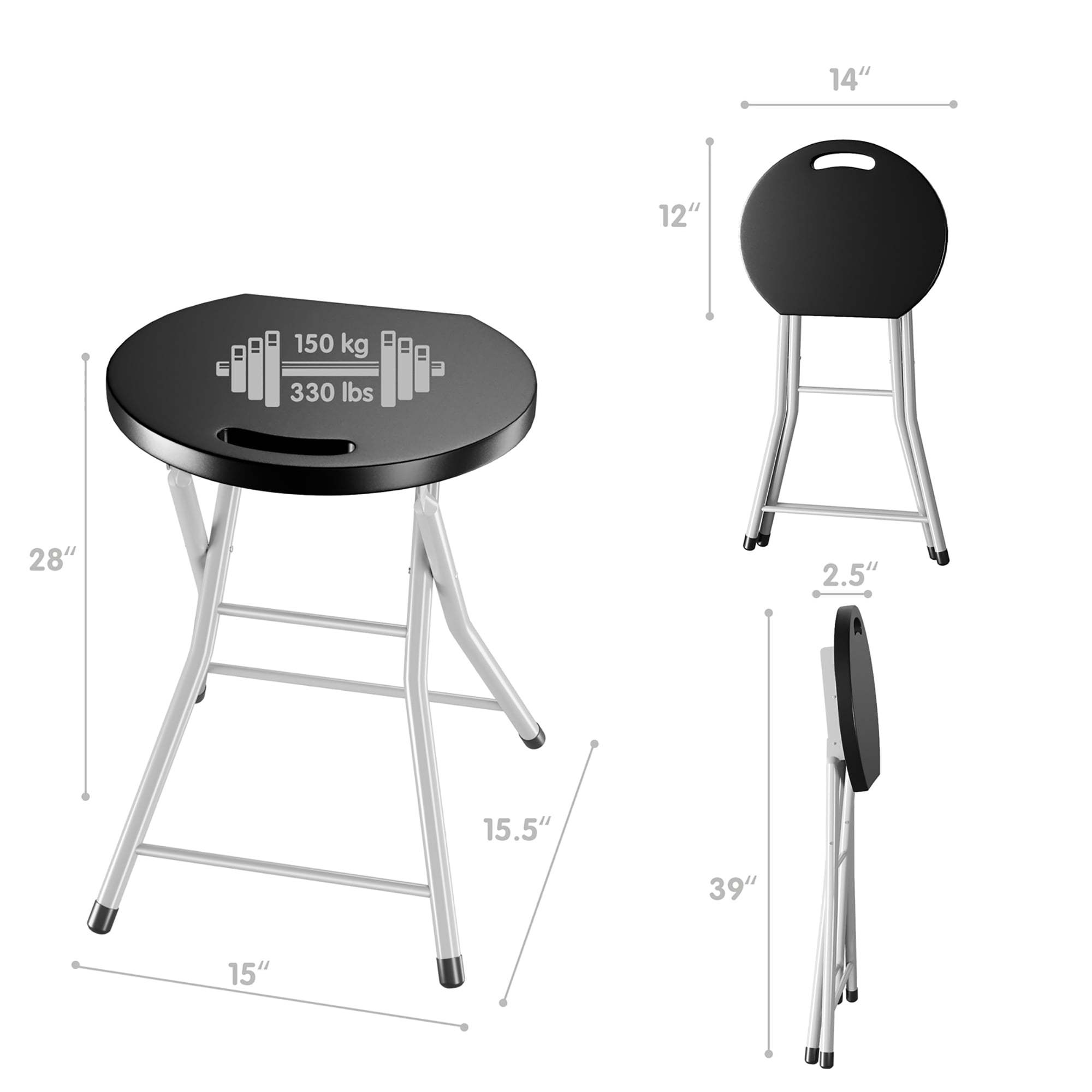 Costway Heavy Duty Portable & Foldable Travel Stool for