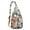 Orange-2, variant on Tropical Island Sling Backpack – Boho Safari Jungle Crossbody Daypack with Exotic Palm Tree & Coastal Sunset Print, Lightweight & Stylish for Beach Vacation, Hiking & Travel