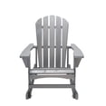 thumbnail image 4 of Adirondack Rocking Chair Solid Wood Chairs Finish Outdoor Furniture for Patio, Backyard, Garden - Gray 16837, 4 of 6
