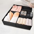 thumbnail image 6 of 6-piece Foldable Drawer Organizer Storage Box Set, Fabric Drawer Bins with Zipper Closure for Closet Shelves & Wardrobe, Space Saving Solution for Bedroom, Closet, and Nursery Organization, 6 of 8