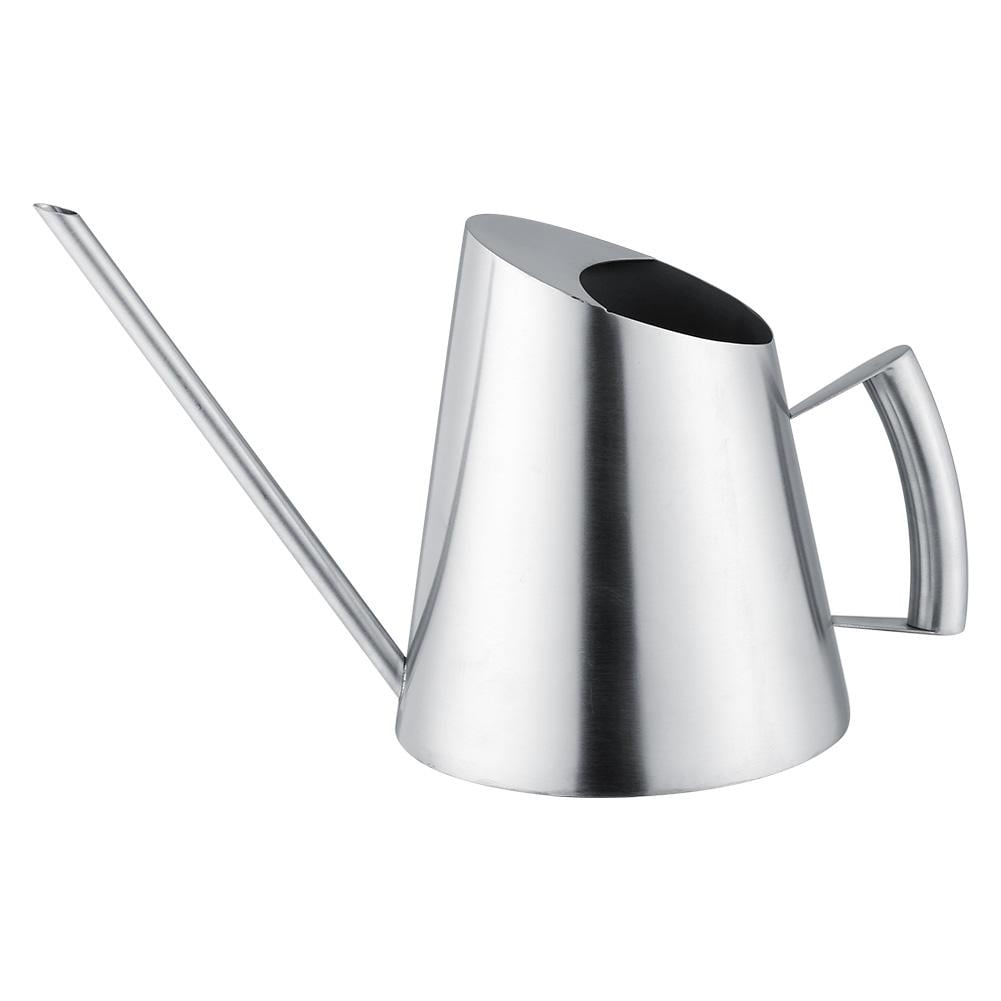 Herwey Garden Watering Can, Stainless Steel Watering Can, 1500ml Stainless Steel Watering Can Brushed Garden Planting Indoor Outdoor