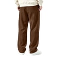 thumbnail image 4 of Fanshiluo Men's Corduroy Wide Leg Casual Pants, Elastic Waist Straight Loose Fit Trousers,S,Big and Tall Men, 4 of 6